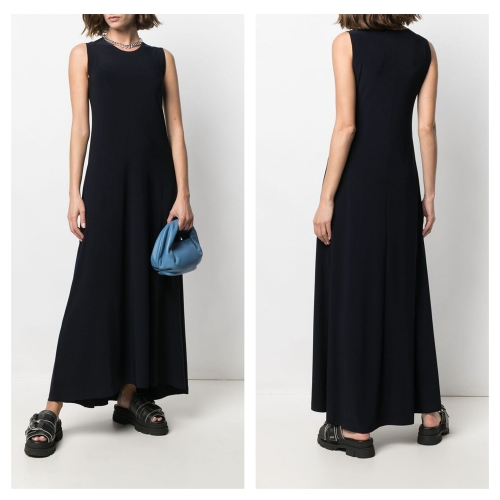 Norma Kamali Black Sleeveless Maxi Dress
